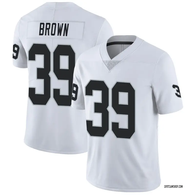 Men's Jordan Brown Las Vegas Raiders Vapor Untouchable Jersey - White ...