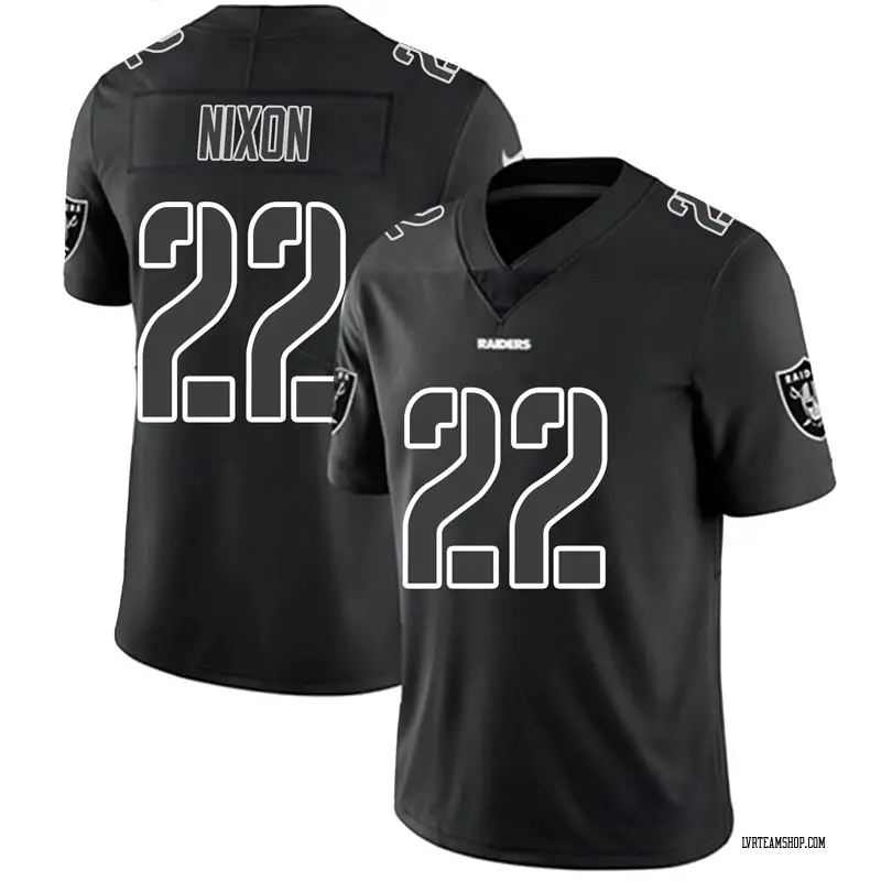 Men's Keisean Nixon Las Vegas Raiders Jersey - Black Impact Limited