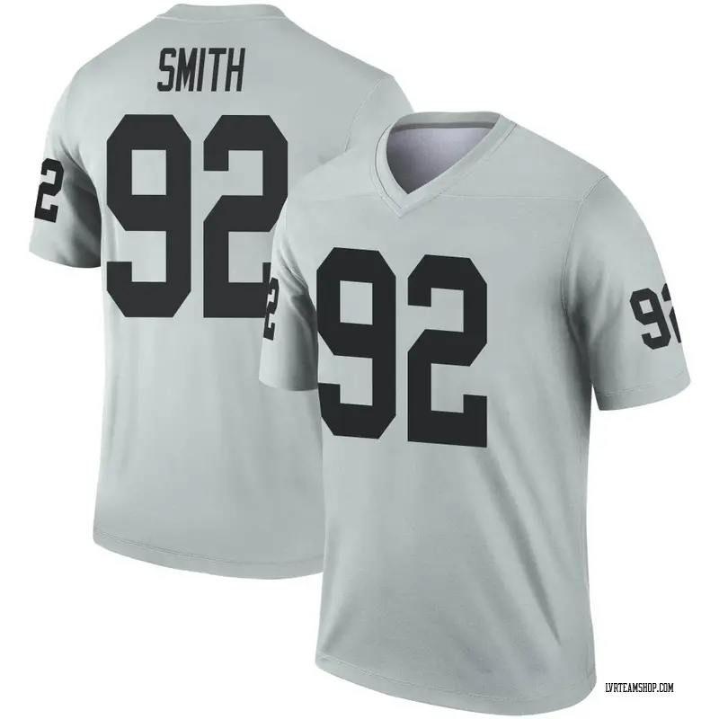 Youth Chris Smith Las Vegas Raiders Inverted Silver Jersey - Legend