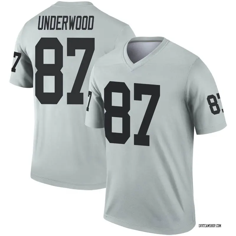 Youth Colton Underwood Las Vegas Raiders Inverted Silver Jersey - Legend